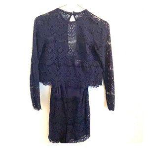Anthropologie Blue Romper